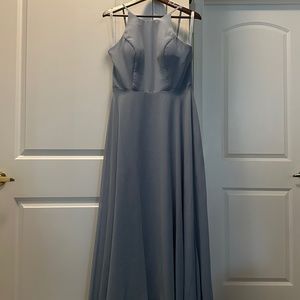 AZAZIE CELYN Bridesmaids Dress Dusty Blue Size 10